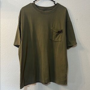 Wrangler Green Short Sleeve Tee Classic Crew Neck